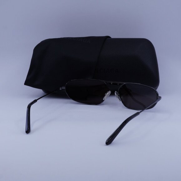 Balenciaga BB0245S 001 Geometric Sunglasses - Grey - Picture 11 of 11